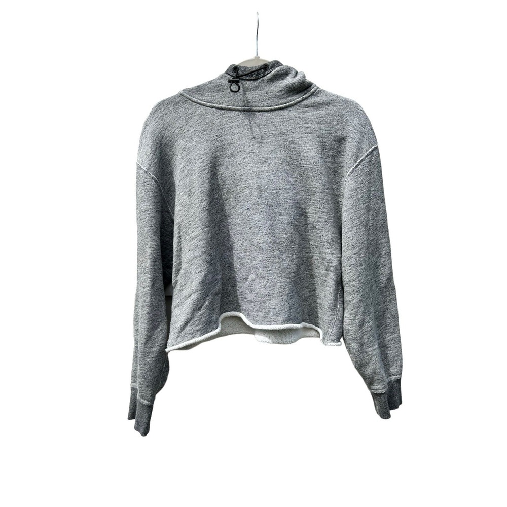 Rag & Bone Mens Gray Raw Edge Pullover Hoodie Sweatshirt Medium